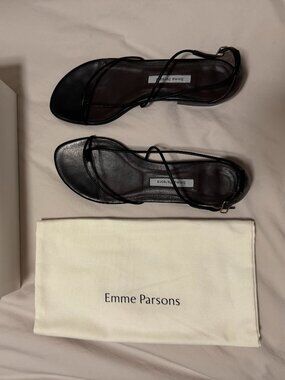 Emme Parsons String in Black Nappa